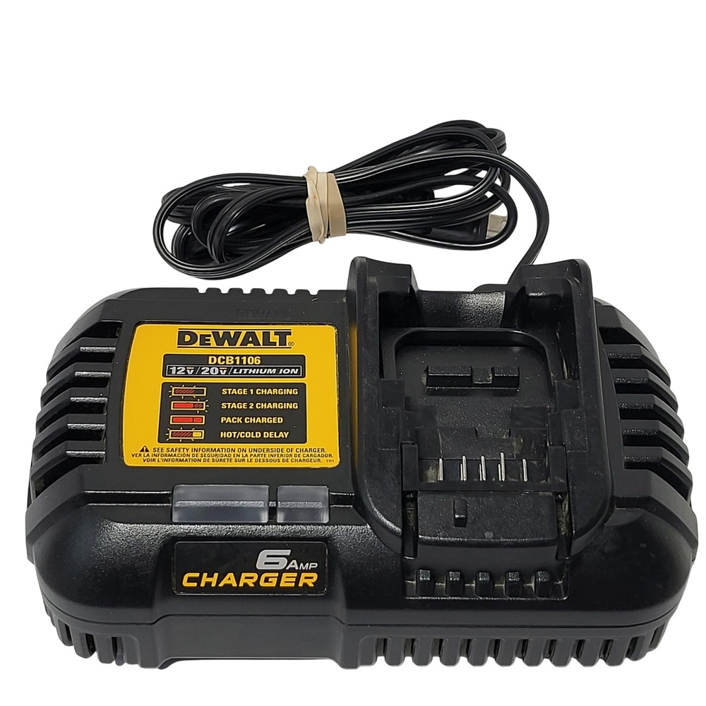 DeWalt DCB1106 6 Amp Fast Charger 12V 20V Max Lithium Ion Battery Charger 2022